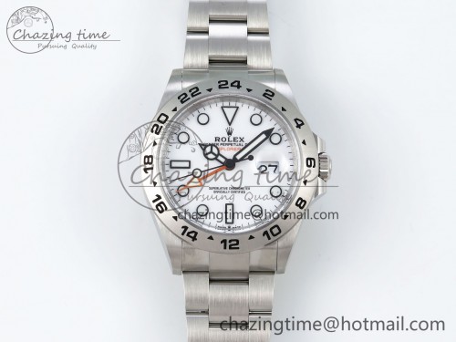 C+공장 익스플로러 42mm 226570 Black 904L SS 1:1 Best Edition White Dial on Bracelet VR3285 CHS