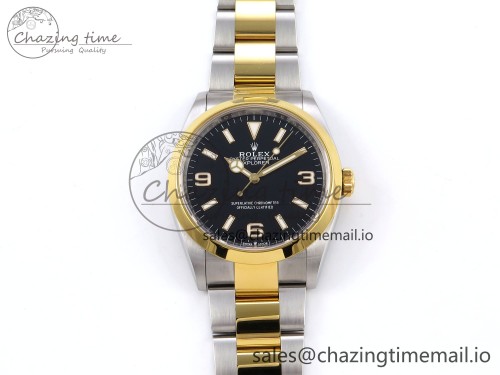 VS공장 익스플로러 36mm 904L Steel 1:1 Best Edition Black Dial on SS/YG Bracelet VS3230