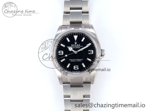 VS공장 익스플로러 36mm  904L Steel  1:1 Best Edition Black Dial on SS Bracelet VS3230