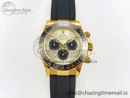 UFO공장 데이토나 프리스프렁 무브 126518 UFO 1:1 Best Edition YG/Black Stick Dial on Oysterflex Strap UF4131
