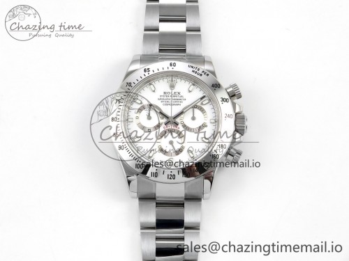 UFO공장 데이토나 프리스프렁 무브 116520 UFO 1:1 Best Edition White Dial on Braclet UF4130 (Free Sprung)