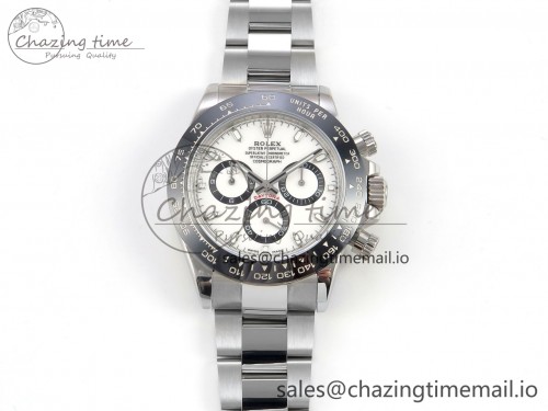 UFO공장 데이토나 프리스프렁 무브 116500 UFO 1:1 Best Edition White Dial on Braclet UF4130 (Free Sprung)