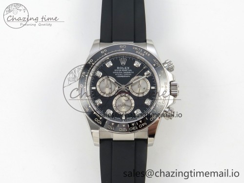 VS공장 데이토나 텅스텐(무게맞춤)126519 VSF 1:1 Best Edition Black/Silver Diamonds Dial on Oysterflex Strap VS4131 V2 (Weighted)