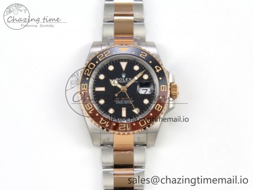 VS공장 GMT마스터 텅스텐(무게맞춤)126711 CHNR Gain Weight VSF 1:1 Best Edition Black Dial On SS/RG Oyster Bracelet Super Clone DD3285 CHS