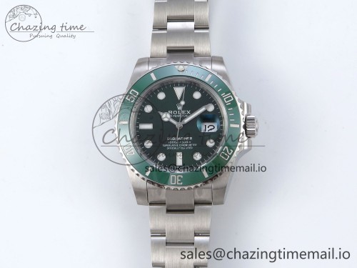 VS공장 서브마리너 그린 헐크 116610 LV VSF 1:1 Best Edition Green Dial on SS Bracelet VS3135