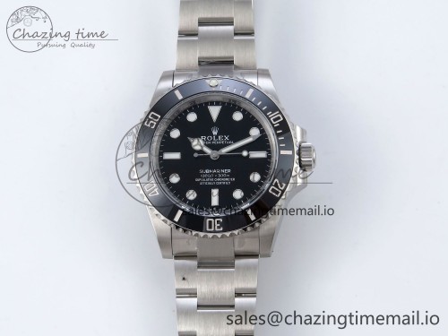 VS 신형 서브마리너 논데이트 124060 No Date VSF 1:1 Best Edition Black Ceramic on SS Bracelet VS3230