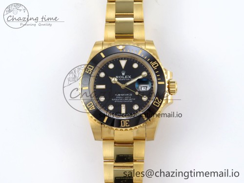 VS공장 서브마리너 흑콤 116618 LN Black Ceramic YG Plated 904L Steel VSF 1:1 Best Edition VS3135