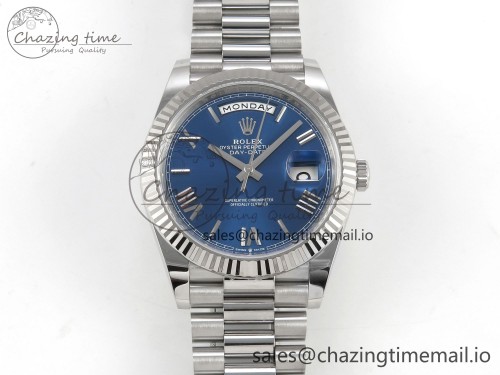 VS공장 데이데이트 텅스텐(무게맞춤) 40mm 2282391:1 Best Edition Blue Roman Dial on President Bracelet VS3255