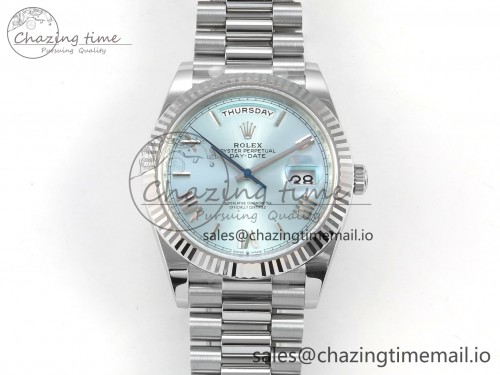 VS공장 데이데이트 텅스텐(무게맞춤) 40mm 228236 1:1 Best Edition Ice Blue Roman Dial on President Bracelet VS3255
