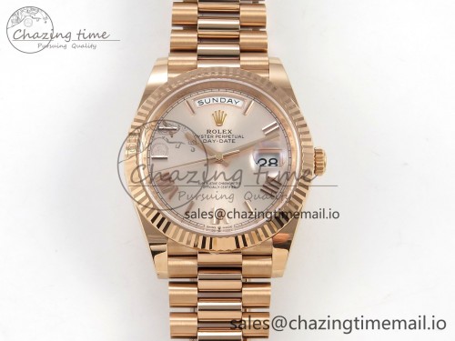 VS공장 데이데이트 텅스텐(무게맞춤) 40mm 228235 1:1 Best Edition RG Roman Dial on President Bracelet VS3255