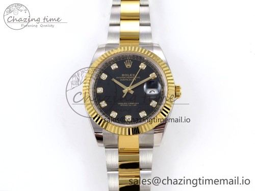 AR공장 데이저스트 41MM 텅스텐(무게맞춤) SS/YG ARF 1:1 Best Edition 904L Steel Black Diamonds Dial on Oyster Bracelet SH3235 (Gain Weight)