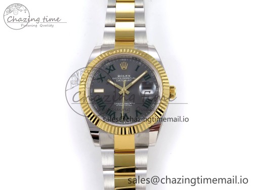 AR공장 데이저스트 41MM 텅스텐(무게맞춤) SS/YG ARF 1:1 Best Edition 904L Steel Gray Green Roman Dial on Oyster Bracelet SH3235 (Gain Weight)