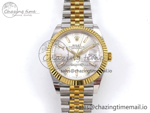 AR공장 데이저스트 41MM 텅스텐(무게맞춤) SS/YG ARF 1:1 Best Edition 904L Steel Silver Stick Dial on Jubilee Bracelet SH3235 (Gain Weight)