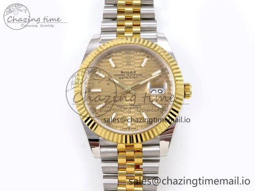 AR공장 데이저스트 41MM 텅스텐(무게맞춤)  SS/YG ARF 1:1 Best Edition 904L Steel YG Textured Stick Dial on Jubilee Bracelet SH3235 (Gain Weight)