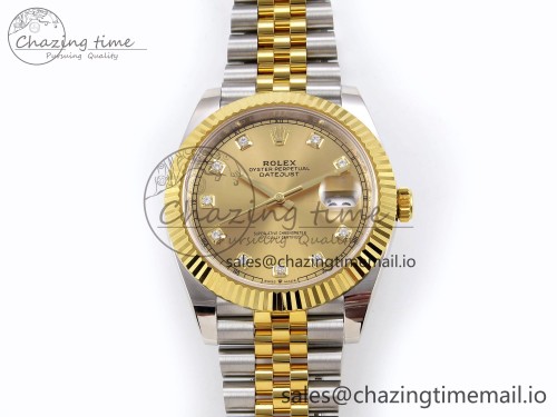 AR공장 데이저스트 41MM 텅스텐(무게맞춤) SS/YG ARF 1:1 Best Edition 904L Steel YG Diamonds Dial on Jubilee Bracelet SH3235 (Gain Weight)