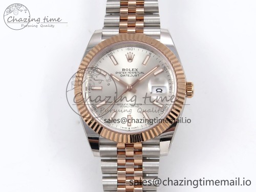 AR공장 데이저스트 41MM 텅스텐(무게맞춤) 126331 ARF 1:1 Best Edition 904L Steel Silver Dial on SS/RG Jubilee Bracelet SH3235（Gain Weight）