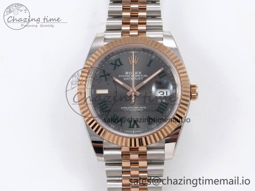 AR공장 데이저스트 41MM 텅스텐(무게맞춤) 126331 ARF 1:1 Best Edition 904L Steel Gray Dial Green Roman Marker on SS/RG Jubilee Bracelet SH3235（Gain Weight）