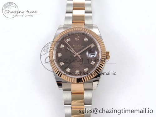 AR공장 데이저스트 41MM 텅스텐(무게맞춤) 126331 ARF 1:1 Best Edition 904L Steel Brown Diamonds Dial on SS/RG Oyster Bracelet SH3235（Gain Weight）