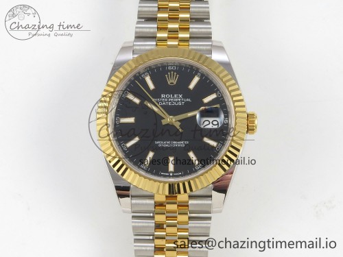AR공장 데이저스트 41MM 텅스텐(무게맞춤) 126333 SS/YG ARF 1:1 Best Edition Black Stick Dial on Jubilee Bracelet SH3235 (Weighted)