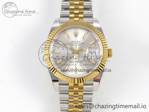 AR공장 데이저스트 41MM 텅스텐(무게맞춤) 126333 SS/YG ARF 1:1 Best Edition Silver Stick Dial on Jubilee Bracelet SH3235 (Weighted)