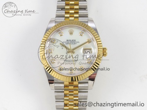 AR공장 데이저스트 41MM 텅스텐(무게맞춤) 126333 SS/YG ARF 1:1 Best Edition White MOP Diamonds Dial on Jubilee Bracelet SH3235 (Weighted)