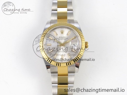 AR공장 데이저스트 41MM 텅스텐(무게맞춤) 126333 SS/YG ARF 1:1 Best Edition Silver Stick Dial on Oyster Bracelet SH3235 (Weighted)