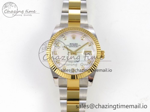 AR공장 데이저스트 41MM 텅스텐(무게맞춤) 126333 SS/YG ARF 1:1 Best Edition White MOP Diamonds Dial on Oyster Bracelet SH3235 (Weighted)
