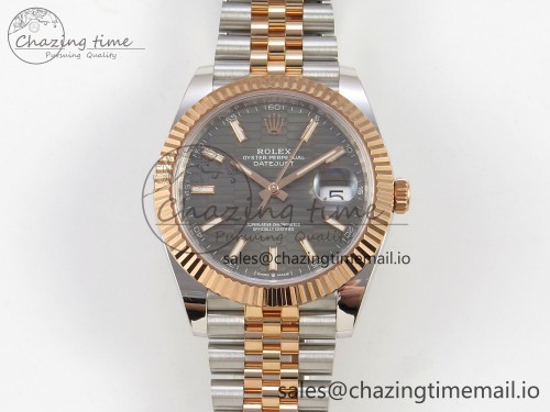 AR공장 데이저스트 41MM 텅스텐(무게맞춤) 126331 SS/RG ARF 1:1 Best Edition Gray Texture Stick Dial on Jubilee Bracelet SH3235 (Weighted)