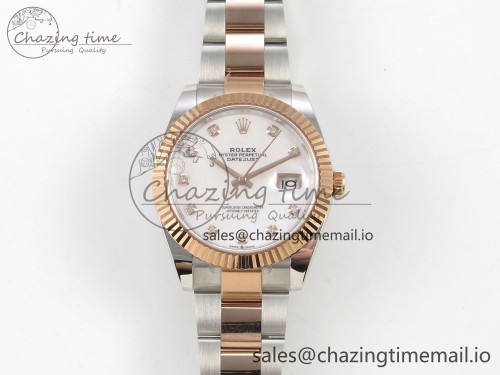 AR공장 데이저스트 41MM 텅스텐(무게맞춤) 126331 SS/RG ARF 1:1 Best Edition White MOP Diamonds Dial on Oyster Bracelet SH3235 (Weighted)