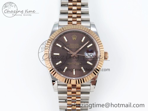 VS공장 데이저스트 41 126331 904L SS/RG VSF 1:1 Best Edition Brown Dial on Jubilee Bracelet VS3235