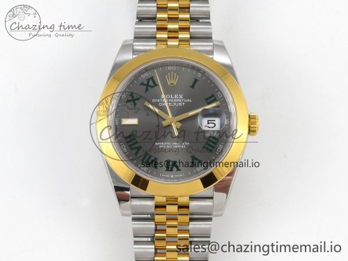 VS공장 데이저스트 41 126303 904L SS/YG VSF 1:1 Best Edition Gray Dial Roman Markers On Jubilee Bracelet VS3235
