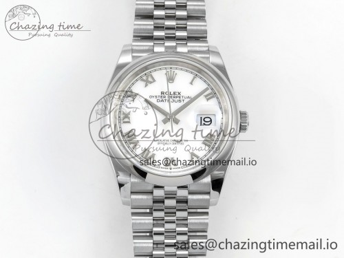 VS공장 데이저스트 36mm 126200 904L SS V2 VSF 1:1 Best Edition White Dial Roman Marker On Jubilee Bracelet DD3235