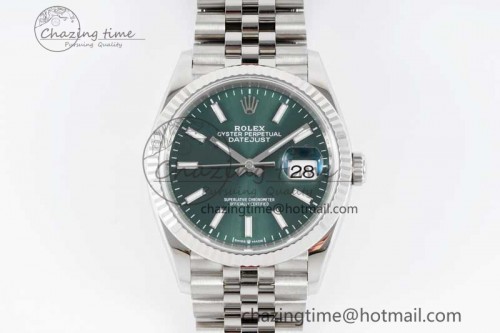 VS공장 데이저스트 36mm SS 116234 VSF 1:1 Best Edition 904L Steel Green Sundust Dial on Jubilee Bracelet VS3235