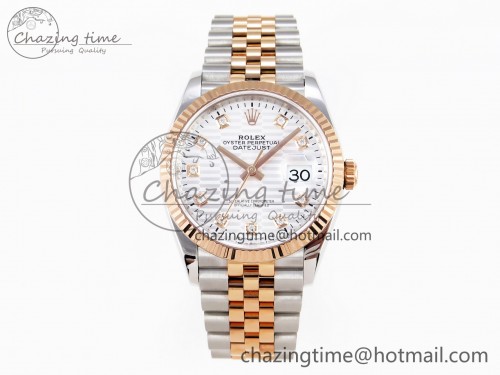 VS공장 데이저스트 36mm SS 126231 VSF 1:1 Best Edition 904L Steel Silver Textured Diamonds Dial on Jubilee Bracelet VS3235