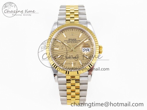 VS공장 데이저스트 36mm SS 126233 VSF 1:1 Best Edition 904L Steel YG Textured Dial on Jubilee Bracelet VS3235