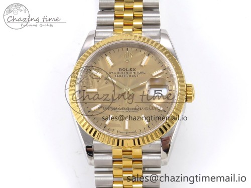 VS공장 데이저스트 36mm SS/YG 126233 VSF 1:1 Best Edition 904L Steel YG Leaf Dial on Jubilee Bracelet VS3235