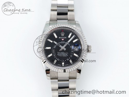 ZF 스카이드웰러 326934 904L SS ZF 1:1 Best Edition Black Dial on SS Bracelet A2824