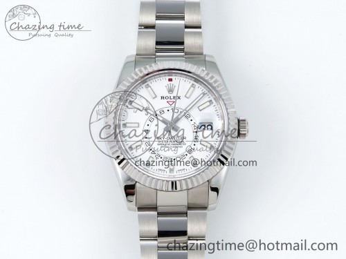 ZF 스카이드웰러 326934 904L SS ZF 1:1 Best Edition White Dial on SS Bracelet A2824