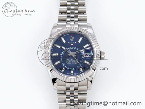 ZF 스카이드웰러 326934 904L SS ZF 1:1 Best Edition Blue Dial on SS Jubilee Bracelet A2824