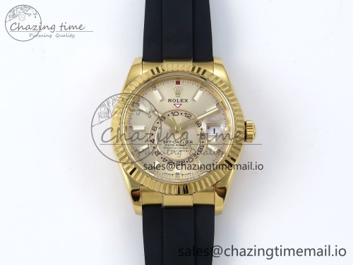 ZF 스카이드웰러 텅스텐(무게맞춤)336238 YG ZF 1:1 Best Edition YG Dial on Oysterflex Strap A23J (Gain Weight)