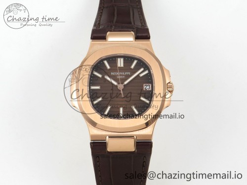DDF공장 5711 텅스텐(무게맞춤) SW버전 RG 1:1 Best Edition Brown Textured Dial on Brown Leather Strap A324 Super Clone(Weighted)