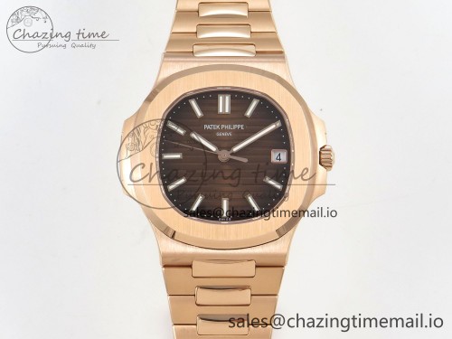 DDF공장 5711 텅스텐(무게맞춤) SW버전 RG 1:1 Best Edition Brown Textured Dial on RG Bracelet DD324 Super Clone (Weighted)