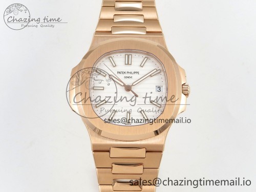 DDF공장 5711 텅스텐(무게맞춤) RG 1:1 Best Edition White Textured Dial on RG Bracelet DD324 Super Clone (Weighted)