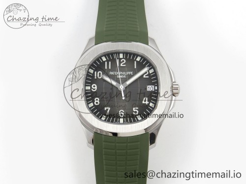 DDF공장 아쿠아넛 5167 SW버전 1:1 Best Edition Gray Textured Dial on Green Rubber Strap A324 Super Clone