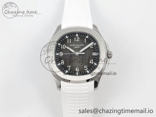 DDF공장 아쿠아넛 5167 SW버전 1:1 Best Edition Gray Textured Dial on White Rubber Strap A324 Super Clone