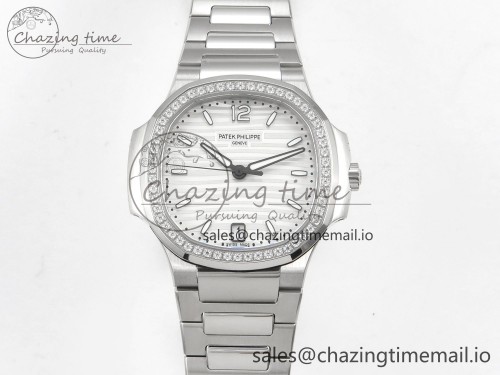 DDF 7118 SW버전 LADIES SS 1:1 BEST EDITION WHITE DIAL DIAMONDS BEZEL ON SS BRACELET DD324 SUPER CLONE