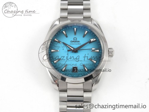 VS공장 씨마스터 아쿠아테라 41mm 티파니 옴브레 1:1 Best Edition Turquoise Blue Dial on SS Bracelet A8900 Super Clone