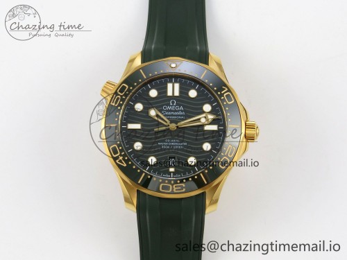 VS공장 씨마스터 옐로골드 금통 그린다이얼 1:1 Best Edition Green Dial On Green Rubber Strap A8801