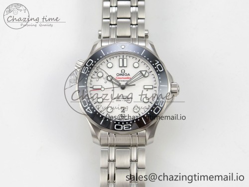 VS공장 씨마스터 300 화이트 다이얼  1:1 Best Edition White Dial On SS Bracelet Super Clone Asian 8800
