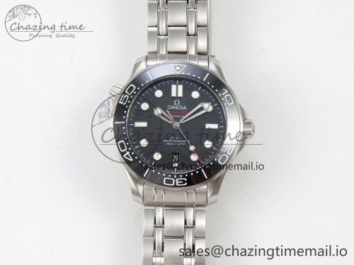 VS공장 씨마스터 300 블랙 다이얼  1:1 Best Edition Black Dial On SS Bracelet Super Clone Asian 8800